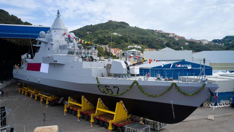 إطلاق سفينة الدورية لأعالي البحار OPV، وهي السفينة الثانية من فئة OPV التي طلبتها وزارة الدفاع القطرية من Fincantieri ضمن إطار برنامج المشتريات البحرية الوطنية، الذي تبلغ كلفته نحو 4 مليارات يورو