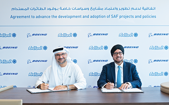 Masdar و Boeing تتعاونان لدعم تطوير قطاع  وقود الطيران المستدام في الإمارات والعالم