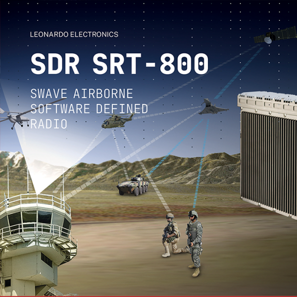  SWave Airborne SDR SRT-800 يوفر اتصالاً سيبرانياً آمناً ومرناً يغطي منطقة العمليات بأكملها في المجالين جو-جو وجو-أرض للقطاعين العسكري والمدني. الصورة: Leonardo