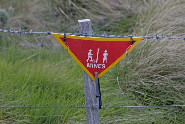 landmines sign