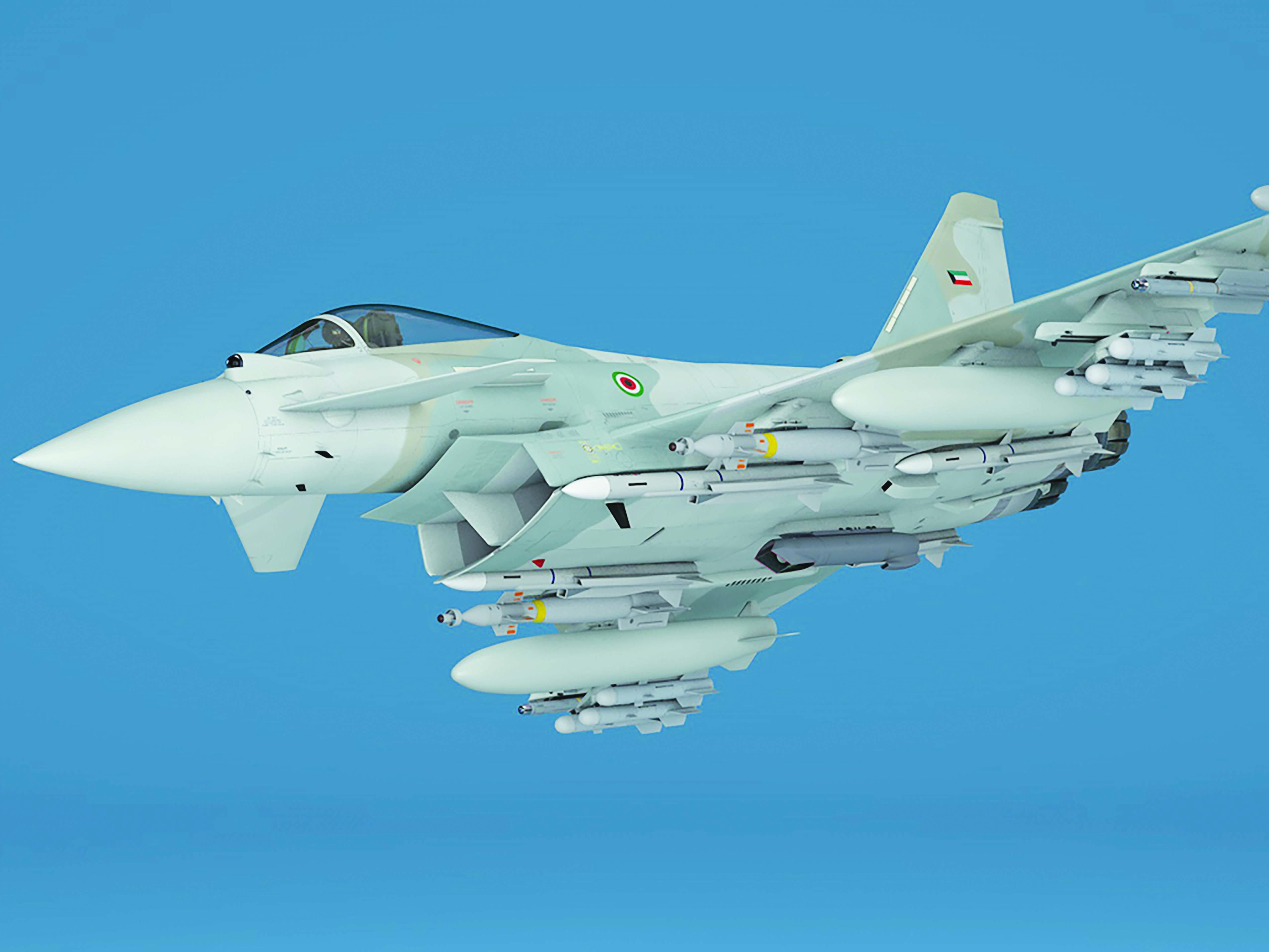 مقاتلة  Eurofighter تابعة لسلاح الجو الكويتي