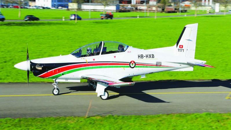 طائرة التدريب المتقدم PC-21 تابعة لسلاح الجو الملكي الأردني. الصورة : Pilatus