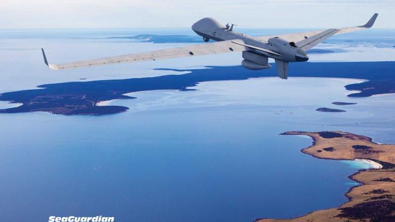 تشكل طائرة SeaGuardian الطراز البحري لطائرة MQ-9B SkyGuardian من صنع شركة GA-ASI