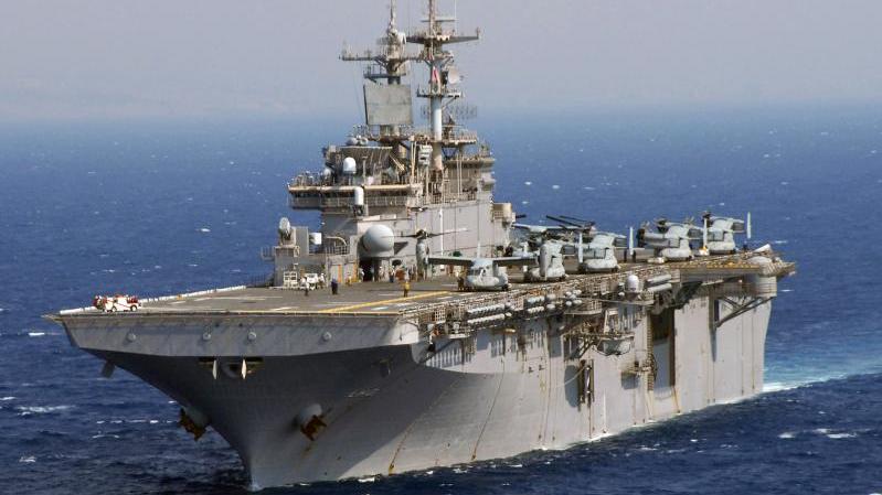the amphibious assault ship USS Wasp LHD-1