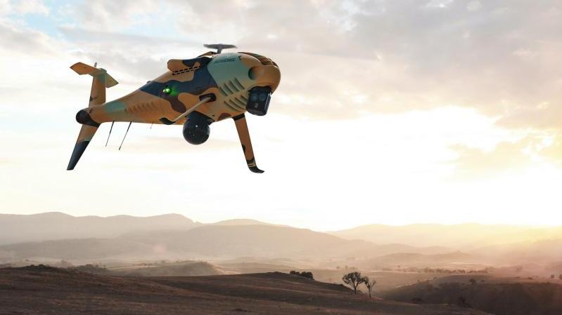 النظام الجوي غير الآهل ذو الإقلاع والهبوط العاموديين CAMCOPTER S-100.  الصورة:   Schiebel
