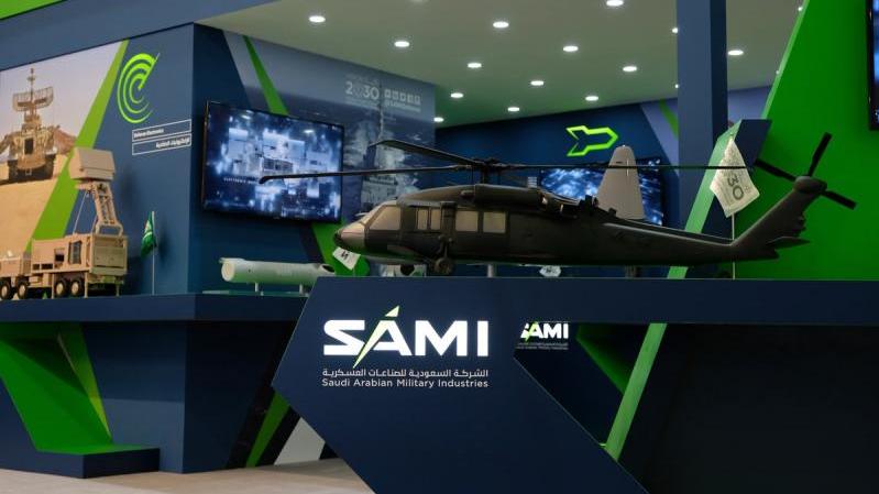 جناح «الشركة السعودية للصناعات العسكرية» SAMI في «معرض باريس للطيران 2019»