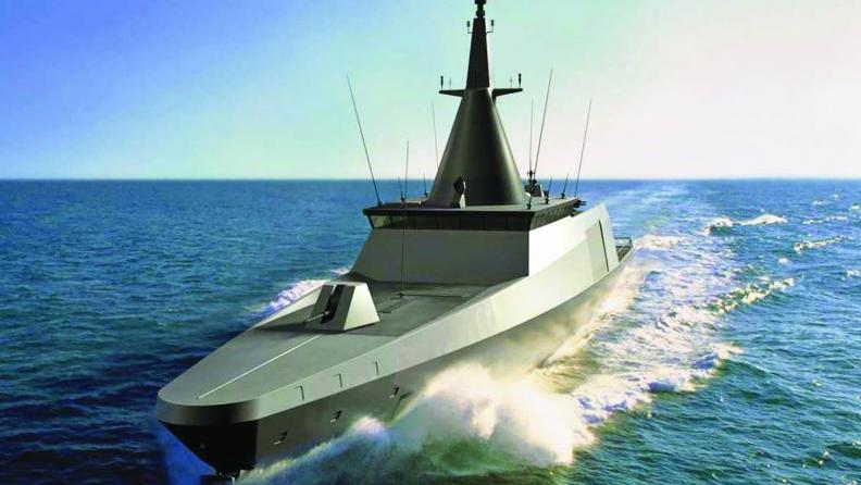 رسم فني لمشروع «فرقيطة الدورية الأوروبية» EPC European Patrol Corvette. الصورة: Navaris