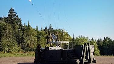 Rheinmetall Canada PSA aerostat being deployed