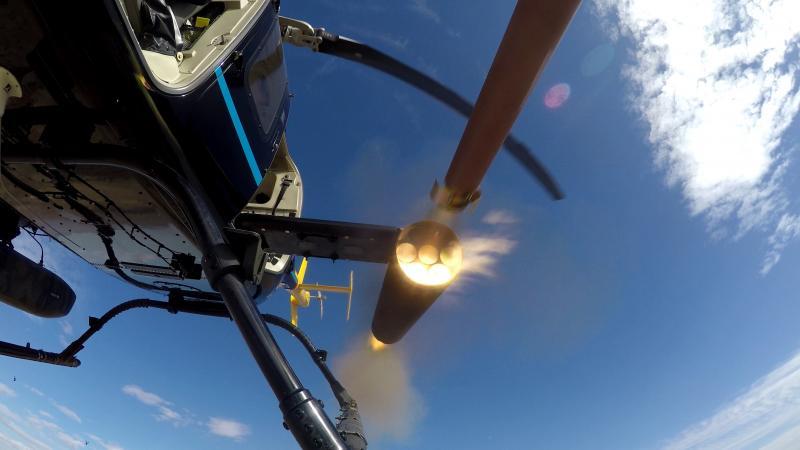 Thales  2.75-inch rocket is fired from Arnold Defense M260 air launcher.