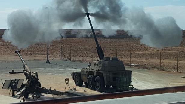 Artillery firing