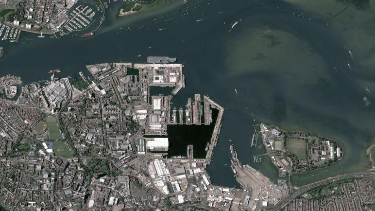 HMS Queen Elizabeth in Portsmouth, UK
