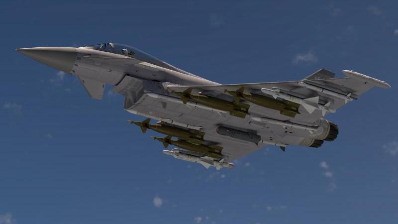 Under contract by the BAAINBw HENSOLDT investigates performance enhancements of the Eurofighter self-protection system.    Graphics: HENSOLDT