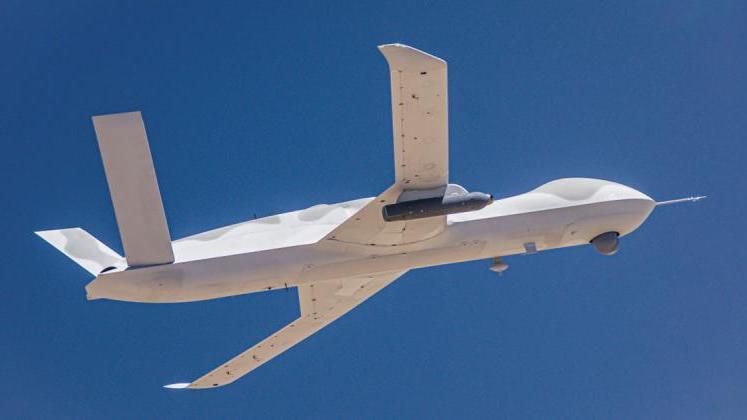 GA-ASI Avenger Equipped with Lockheed Martin Legion Pod Autonomously Follows Target Aircraft