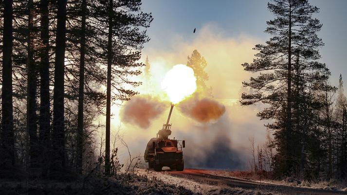 ARCHER firing in the woods