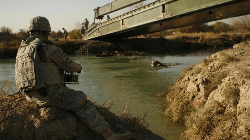 DSB being launched over river photo by Sgt. Brian Kester