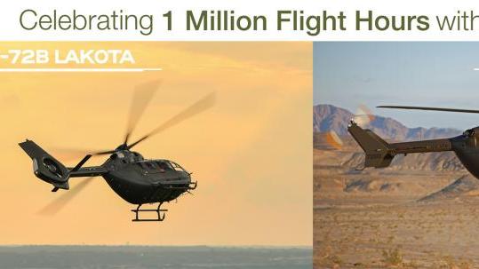 أسطول طوافات UH-72 Lakota يتجاوز المليون ساعة طيران مع الوحدات الأميركية من جيش وبحرية وحرس وطني. الصورة: Airbus Helicopters