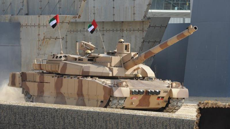 دبّابة القتال الرئيسية Leclerc تابعة للجيش الإماراتي. الصورة: Nexter Systems
