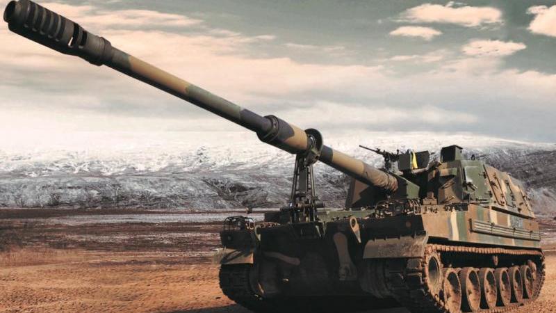 مدفع الهاوتزر الذاتي الحركة K9(SPH). الصورة: Hanwha Defense