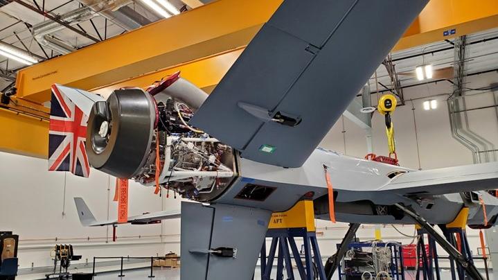 V-tail attached to the MQ-9B SkyGuardian RPA. Photo Credit: General Atomics Aeronautical Systems Inc. 