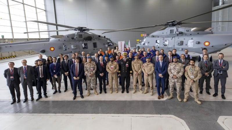 القوات الجوية الأميرية القطرية تتسلم أول طوافتي NH90 NFH  للمهام البحرية. الصورة: Leonardo