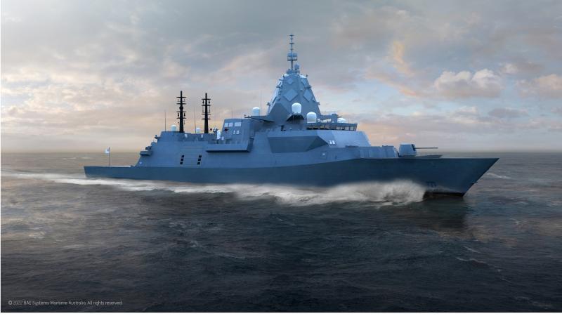 Rohde & Schwarz Australia has signed a contract for the early design of an ICS for the RAN Hunter Class Frigate Program. (Image: BAE Systems Maritime Australia)