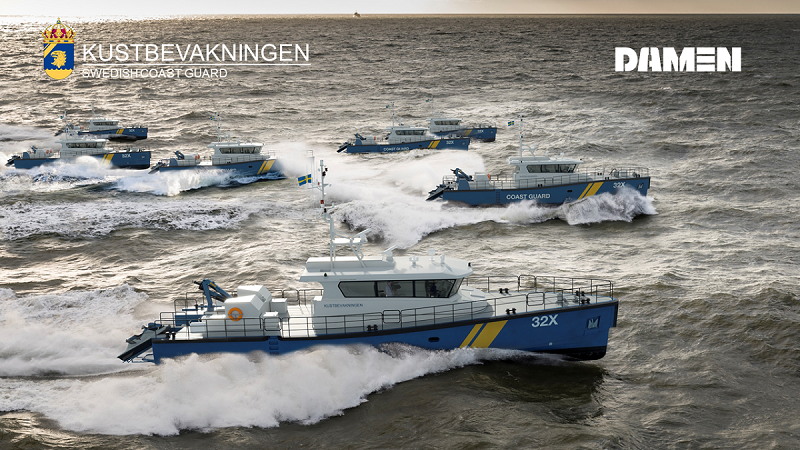 Damen Shipyards builds seven Carbon Fibre Patrol Vessels for Swedish Coast Guard