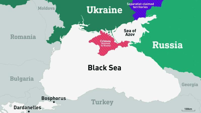  ﻿تؤثر العملية العسكرية الروسية المتواصلة في أوكرانيا بشدة على باقي الدول المنتشرة على شواطئ البحر الأسود: بلغاريا، وجورجيا، ورومانيا وتركيا