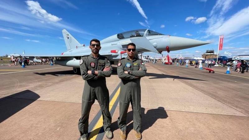 مقاتلة Eurofighter تابعة لسلاح الجو الكويتي في معرض Royal International Air Tatoo 2022. الصورة:  Leonardo