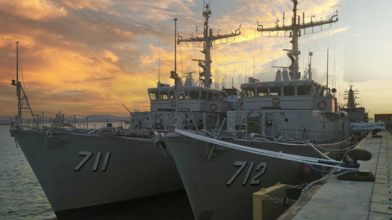 Indonesian Navy’s Minehunters Pulau Rengat and Pulau Rupat. Source: Indonesian Navy, Public domain, via Wikimedia Commons