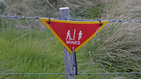 landmines sign