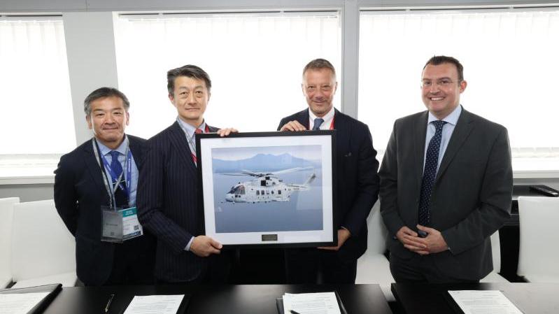 Leonardo and Kawasaki Heavy Industries sign contract for additional MCH-101 helicopters and the start of a mid-life update programme for the type in Japan