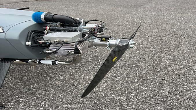 Sky Power s SP-110 FI TS propulsion system at the CK50 VTOL convertible UAV