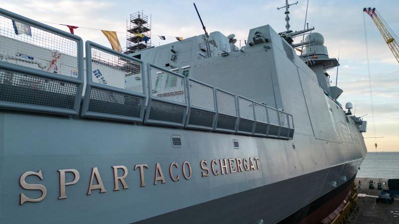 The ninth multipurpose frigate “Spartaco Schergat” launched 