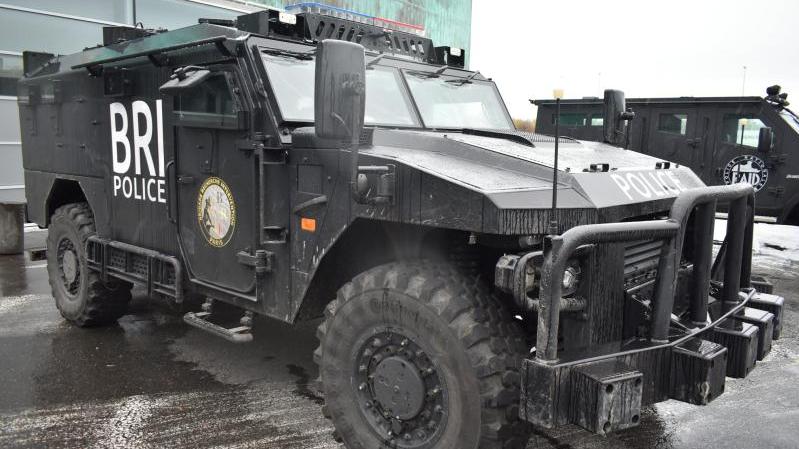   SHERPA APC Police used by the Brigade for Reasearch and Intervention (BRI) showcased at Milipol Event.