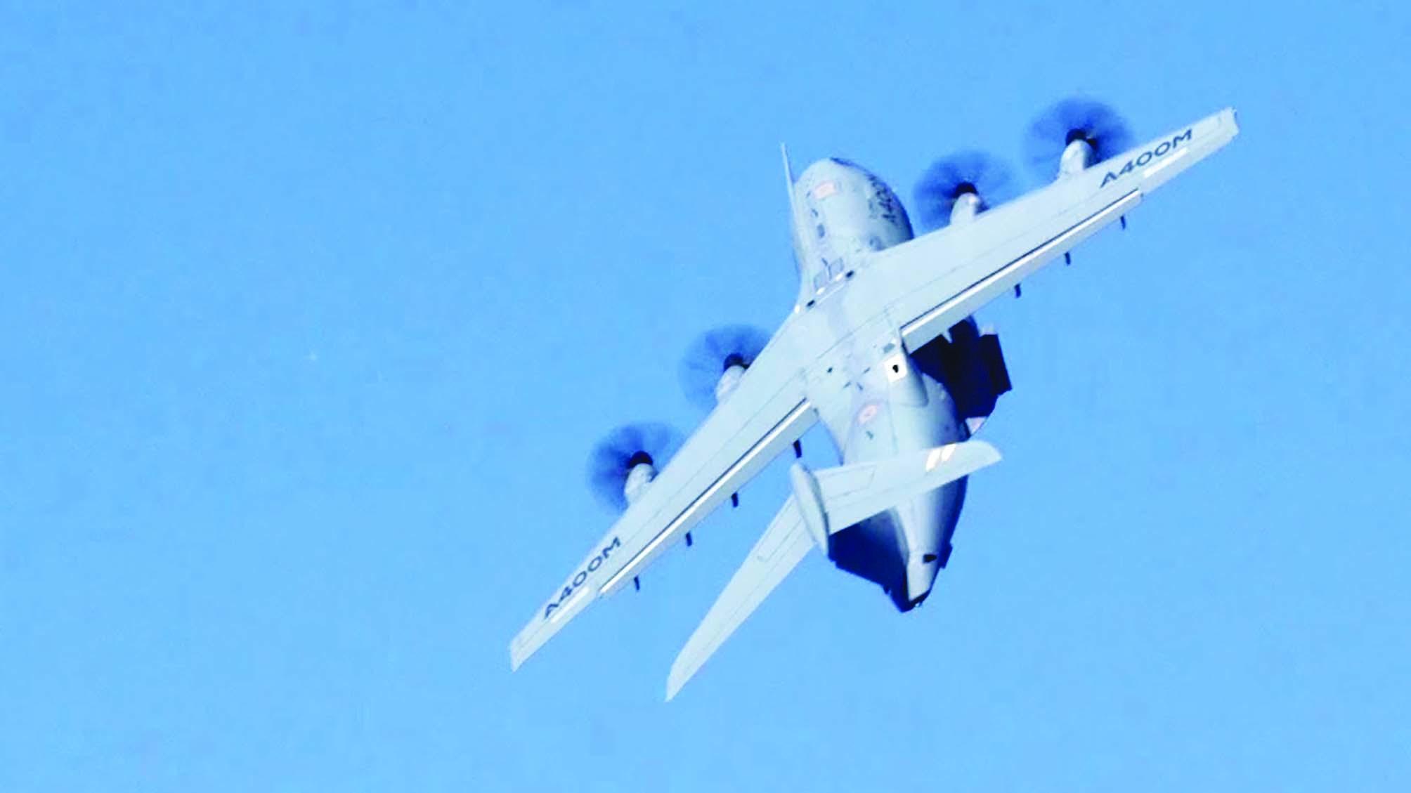 شاركت طائرة النقل التكتيكي A400M في العروض الجوية اليومية طوال أيام المعرض