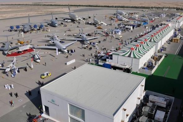 منظر جوي لمعرض Dubai Airshow 2017