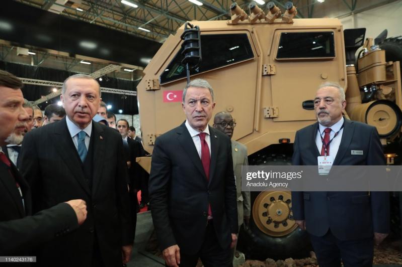 الرئيس التركي رجب طيب أردوغان في زيارة للمعرض
