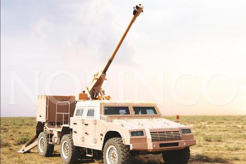المدفع الصيني الذاتي الدفع SH1 عيار 155 ملم كاليبر 52. الصورة: Norinco