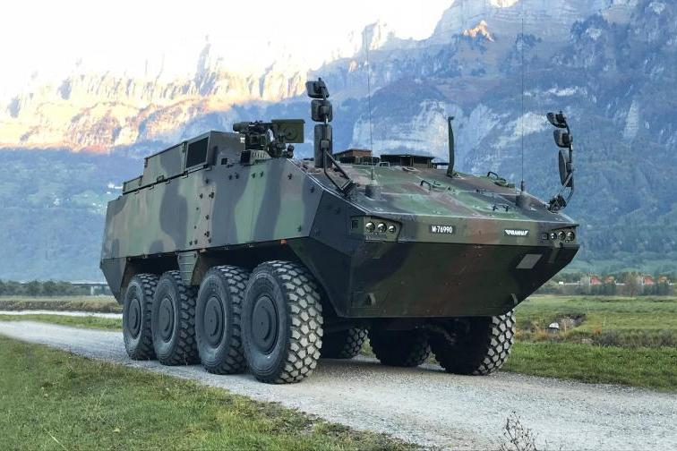  تتطلع وزارة الدفاع الرومانية إلى تسليح علوي لعربة القتال المدولبة Piranha V 8x8. الصورة: GDELS
