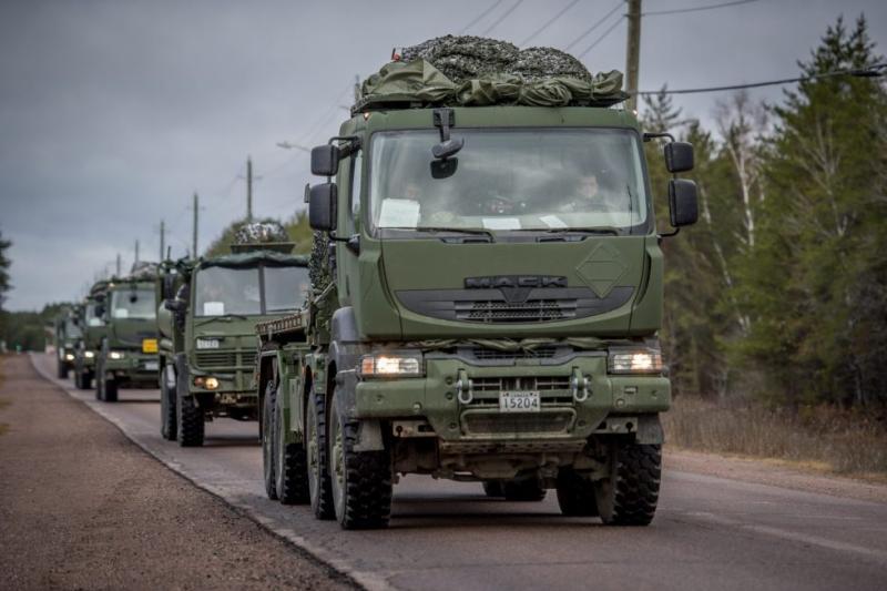 MSVS trucks during their first operational deployment abroad during a NATO exercise Credits: Canadian Army Today
