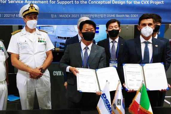 Fincantieri has signed a contract with Daewoo Shipbuilding & Marine Engineering (DSME) to support the Conceptual Design of the new class of aircraft carriers “CVX” for the Navy of the Republic of Korea (South Korea).