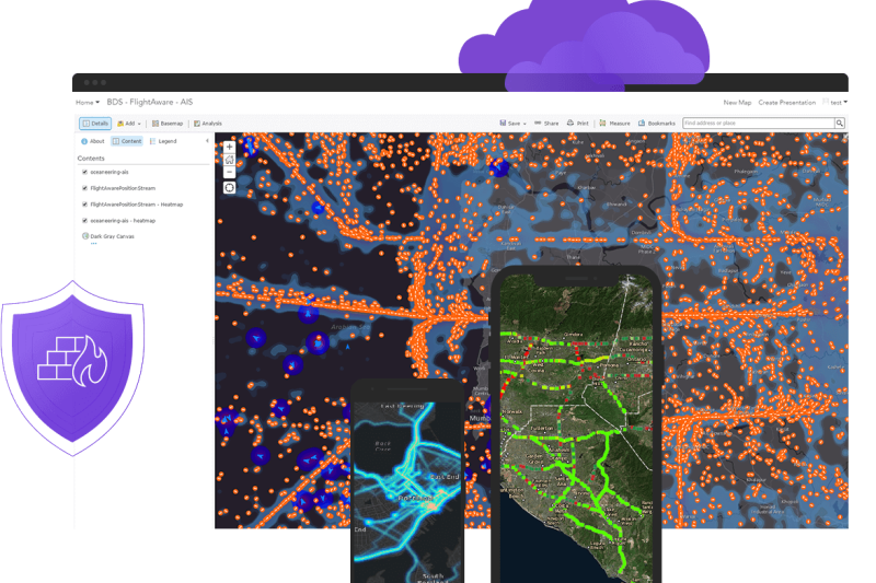 تُواصِل شركة Esri تركيز تكنولوجيتها على بيئة التشغيل المستقبلية حيث بإمكان استخدام منصّتها ArcGIS، لدعم تطوير أدوات تحليلية تفاعلية، والواقعَين الافتراضي والمعزَّز، فضلاً عن بيانات كبيرة لـ «بيئات تفاعلية محيطة ثلاثية الأبعاد»