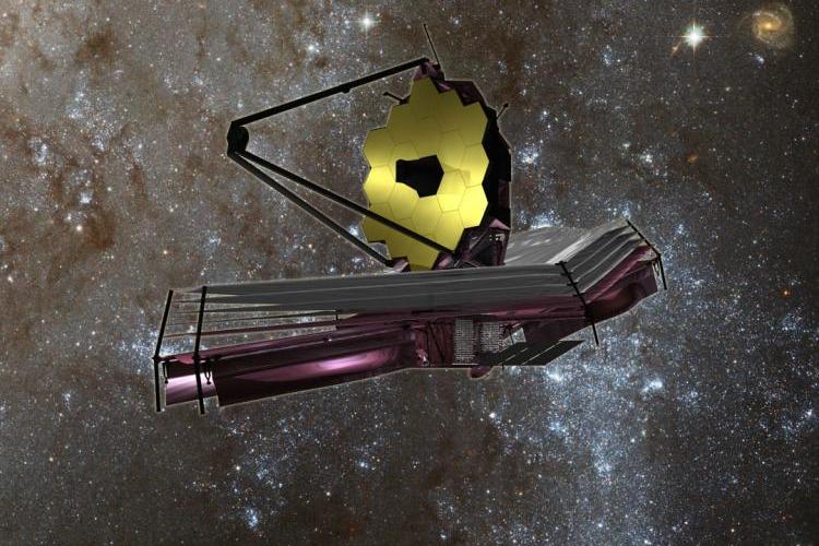 Webb space telescope artistic impression  Vue d’artiste du télescope spatial Webb  Künstlerische Darstellung des Webb space telescopes  Impresión artística del telescopio espacial  Webb - Copyright NASA -