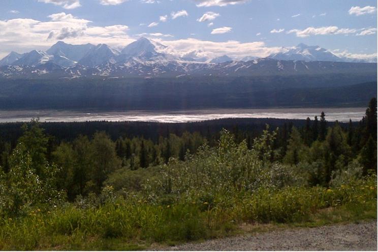 Purser enjoyed the beautiful Alaskan scenery, like this view on the drive from Fairbanks to Delta Junction, while on temporary assignment in Alaska.  Photo credit: Marcie Purser