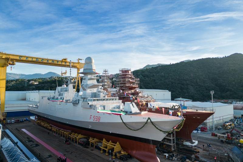  Launching ceremony of the Spartaco Schergat frigate
