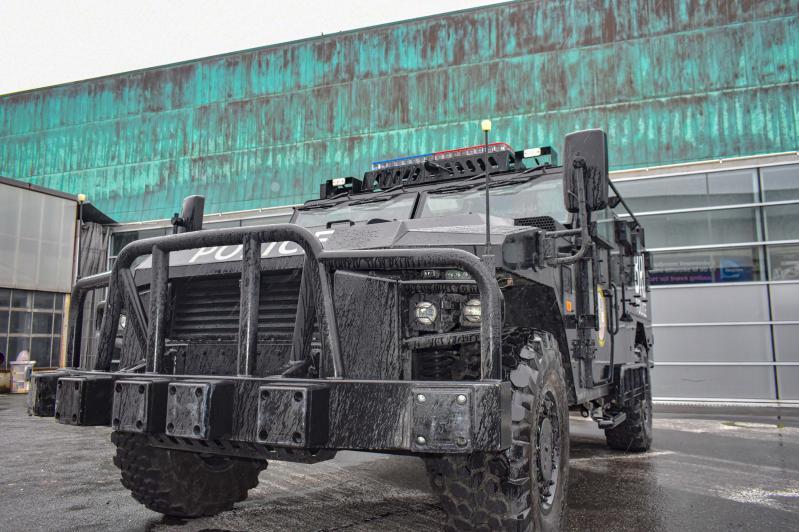 The SHERPA APC Police showcased by the Brigade for Research and Intervention (BRI) at Milipol Paris 2023
