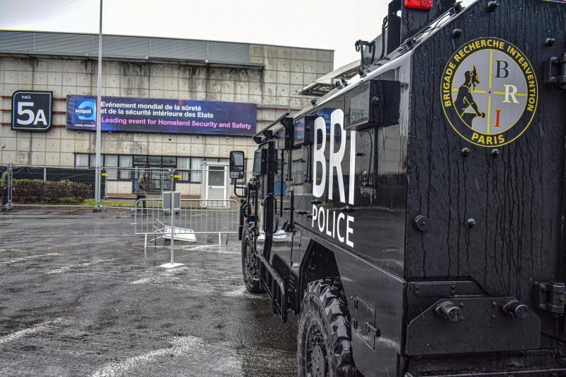 The SHERPA APC Police showcased by the Brigade for Research and Intervention (BRI) at Milipol Paris 2023