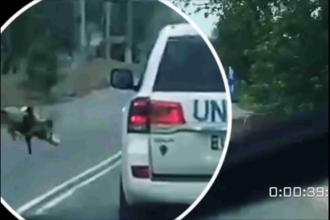 United Nations Humanitarian Convoy Vehicle Withstands Drone Strike in Ukraine   
