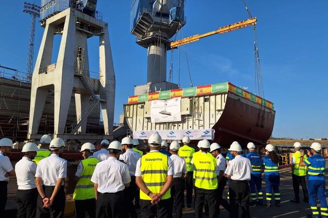 Navantia lays the keel of the eighth corvette for Saudi Arabia at the San Fernando shipyard