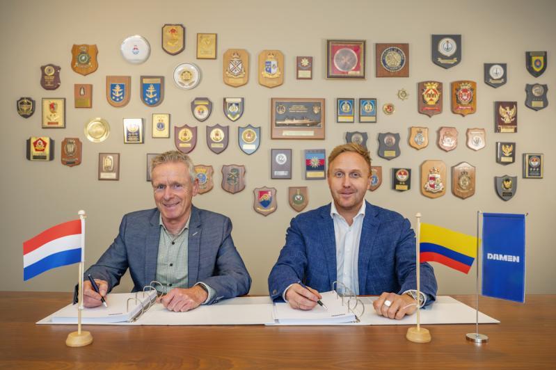 Contract signing between Damen Naval and Libra-Plast AS 